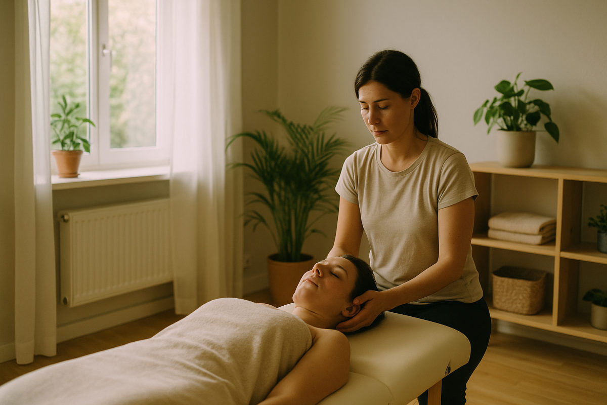 Ruhiger Therapie- und Praxisraum für die begleitende Faszientherapie bei Faszienerkrankungen